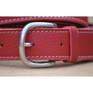 CEINTURE CUIR ROUGE | La classique